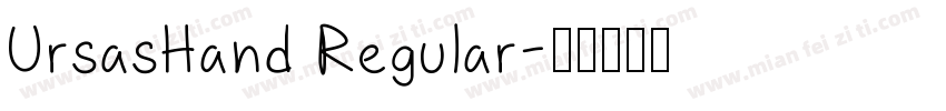 UrsasHand Regular字体转换